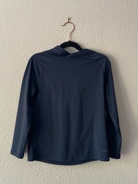 Patagonia Kids Capilene Cool Daily Hoodie Boys XS 5-6 Navy Blue Sun Shirt
